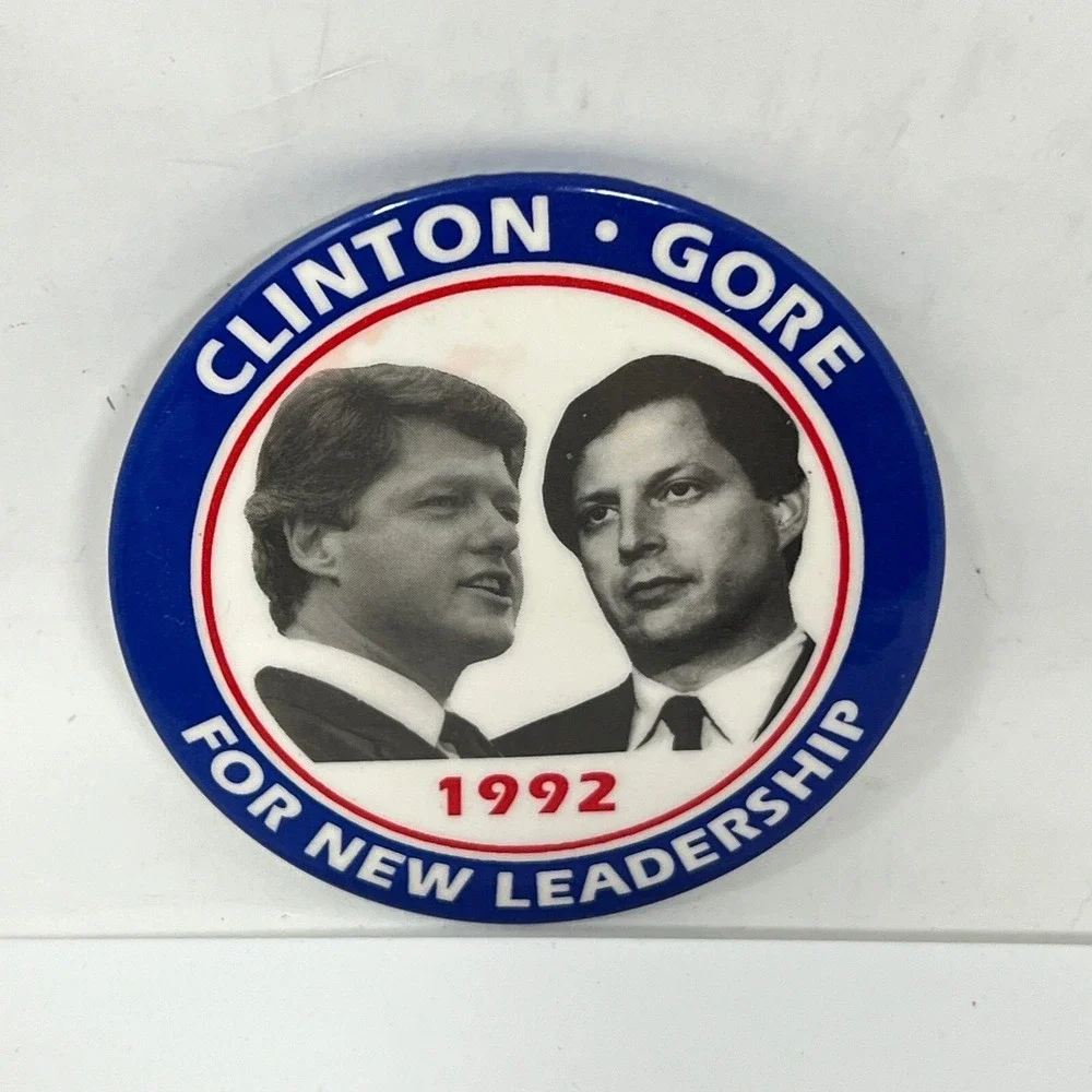 Bill Clinton Al Gore Buttons 1992 1996 United States Presidential Elections Pins